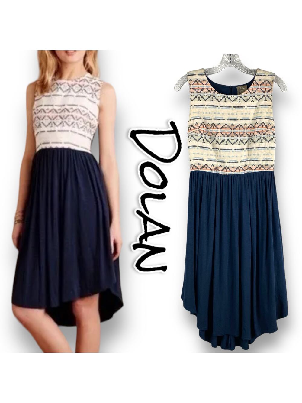 Dolan Left Coast Anthropologie Southwestern Print Dress Women’s Size XS